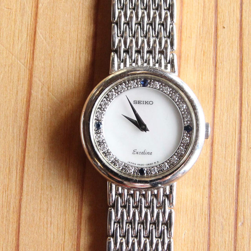 セイコー / SEIKO エクセリーヌ 20Pダイヤ 4Pサファイヤ 【20】 ヴィンテージ時計 レディース腕時計 クオーツ式