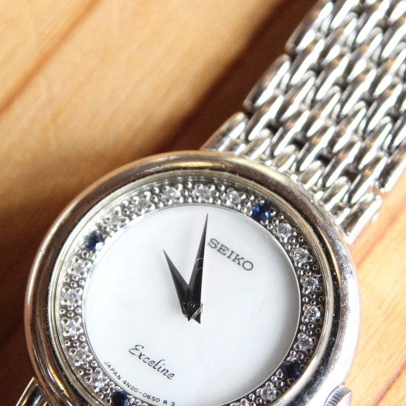 セイコー / SEIKO エクセリーヌ 20Pダイヤ 4Pサファイヤ 【20】 ヴィンテージ時計 レディース腕時計 クオーツ式
