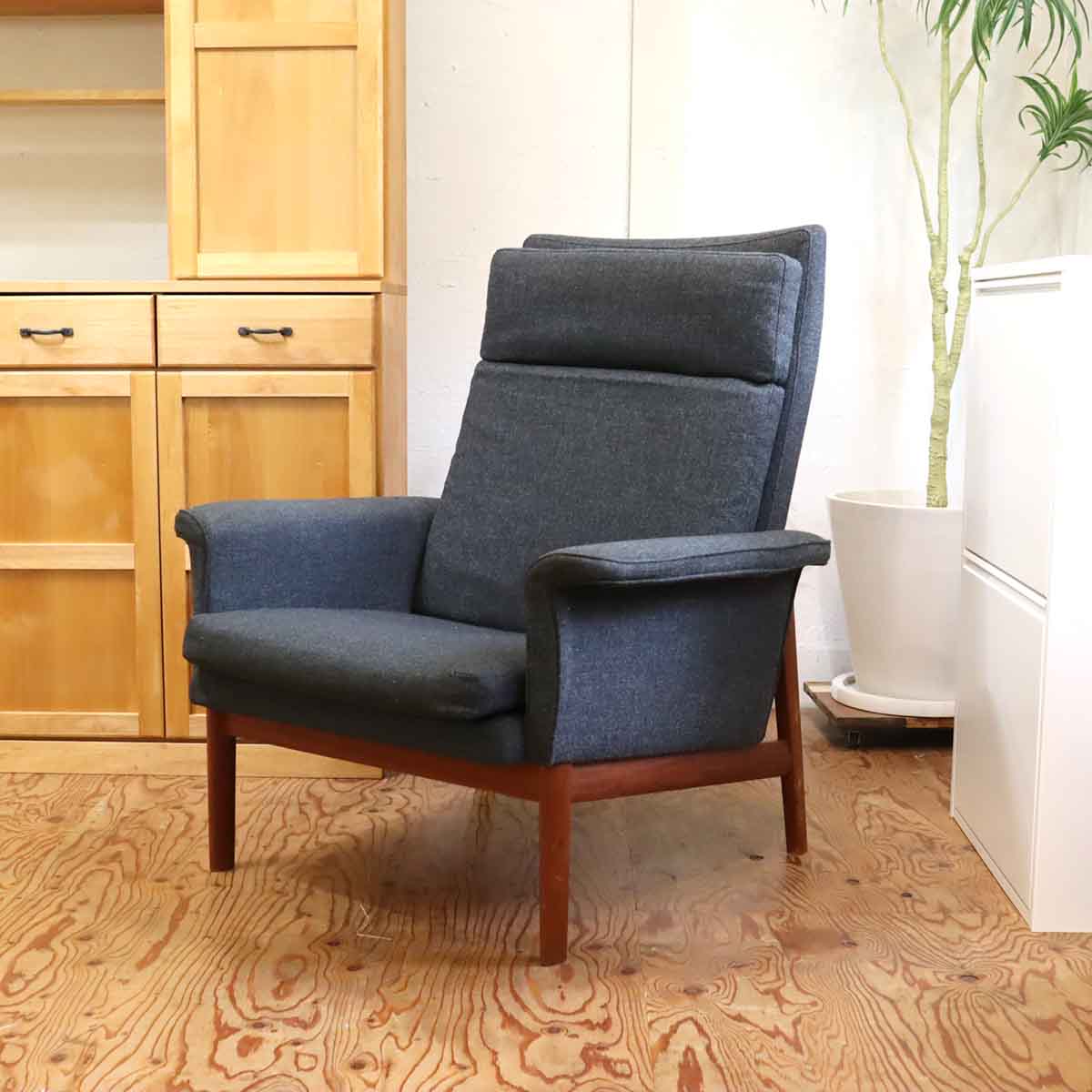 フランス＆サン / France&Son Model 218 ジュピターチェア イージーチェア ハイバックチェア フィン・ユール 中古　