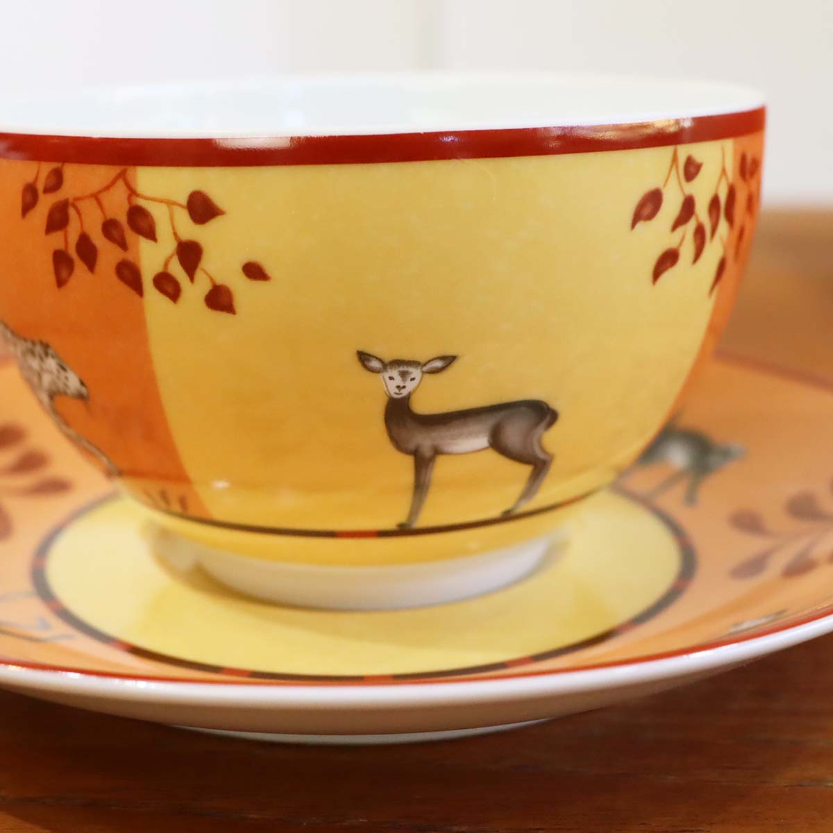 エルメス / HERMES アフリカ / AFRICA ティーカップ＆ソーサ― ブラウン 中古