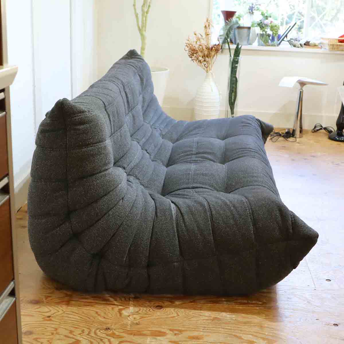 リーン・ロゼ / ligne roset  トーゴ  トリプルソファ ローソファ 3人掛けソファ 中古