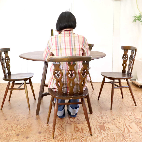 アーコール / ERCOL シスルバックチェア 【4】 ダイニングチェア アンティーク　