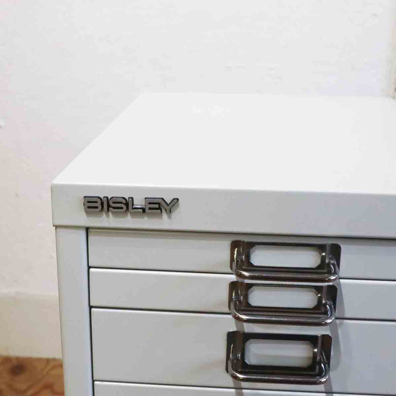 ビスレー / BISLEY BASIC29シリーズ  A4サイズ キャビネット引出し8段 ホワイト キャスター付 中古