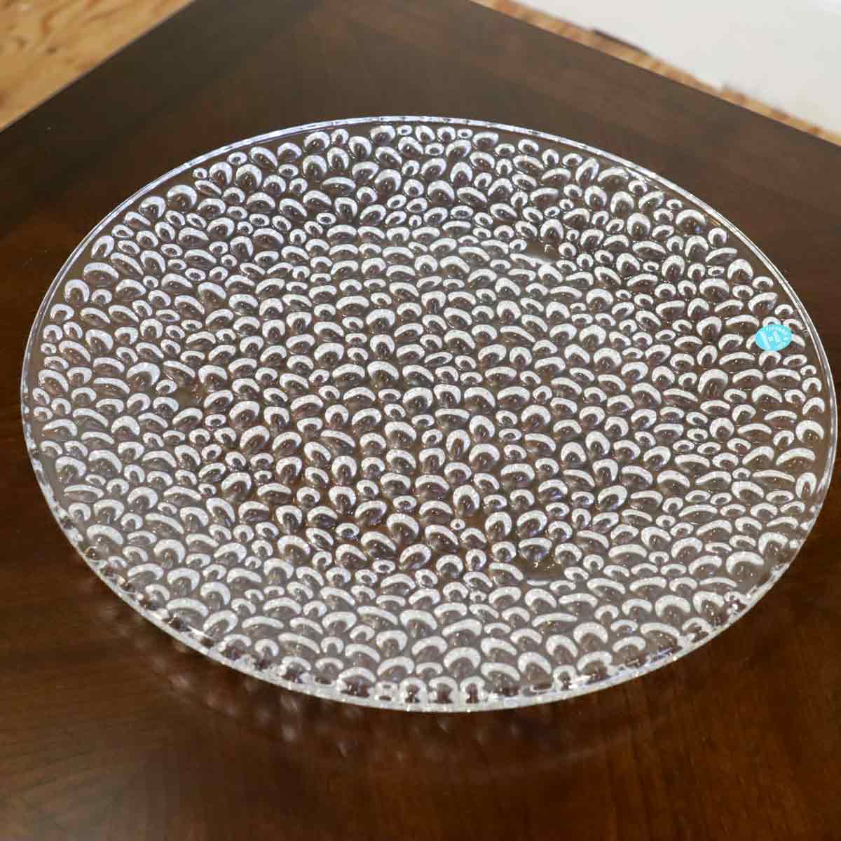 Tiffany & Co. 泡状模様の皿 Tiffany & Co. 泡模様 ガラスプレート大皿