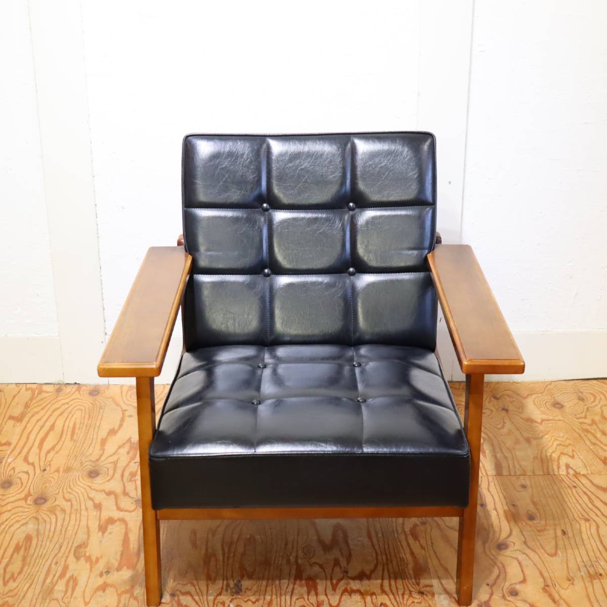 karimoku  / カリモク家具 アームソファ Kチェア スタンダードブラック 【1】ヴィンテージ