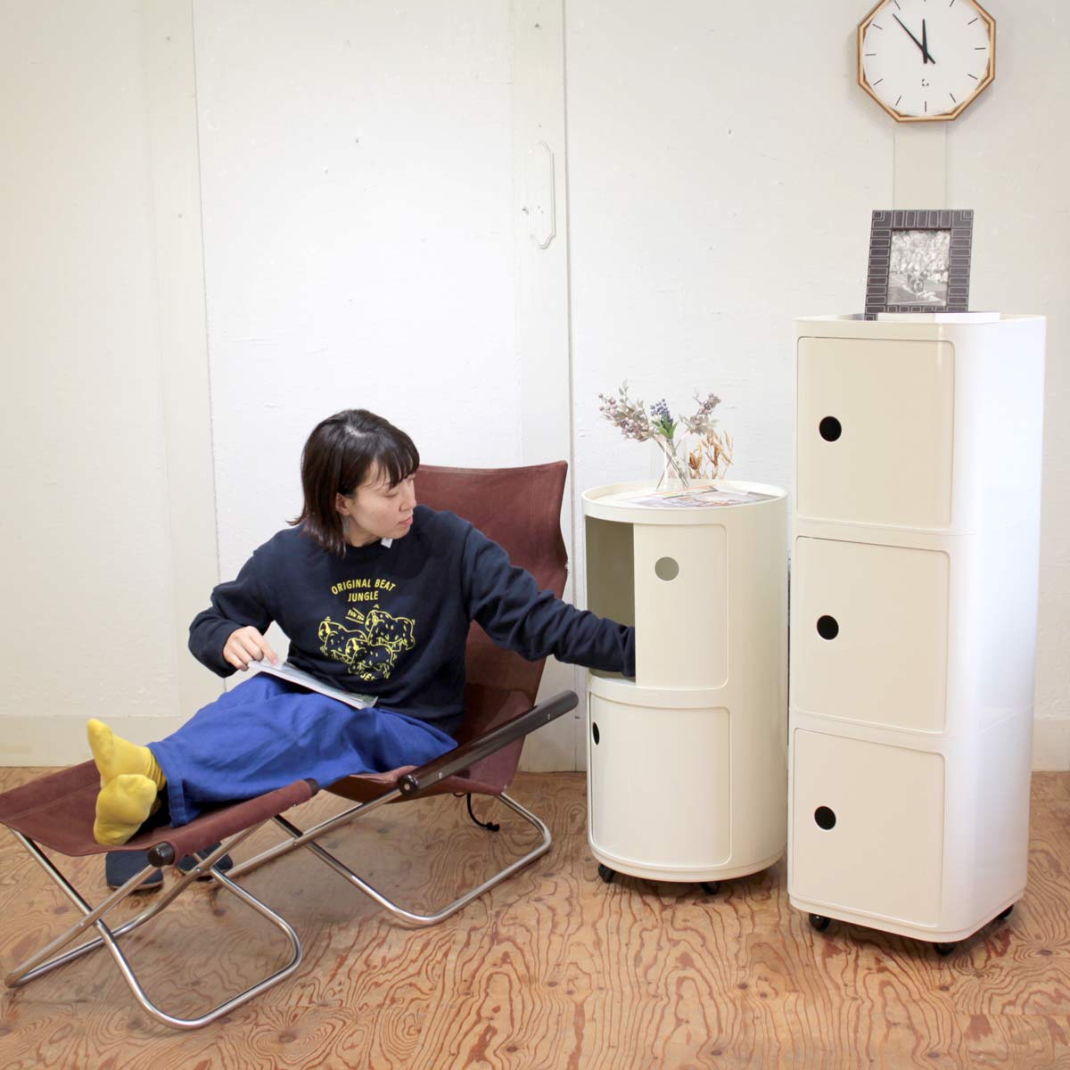 2GO　Kartell カルテル ラウンドエレメント 2段 キャスター付き カルテル / Kartell コンポ二ビリ ラウンドエレメント 2段