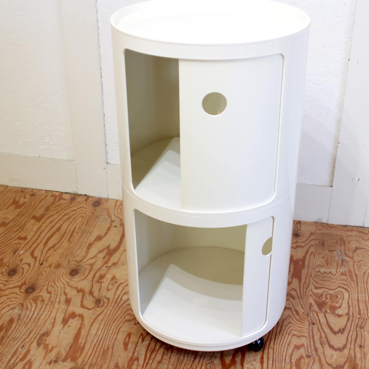2GO　Kartell カルテル ラウンドエレメント 2段 キャスター付き カルテル / Kartell コンポ二ビリ ラウンドエレメント 2段