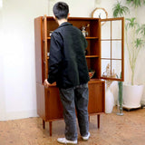 LYBY Mobler カップボード ディスプレイシェルフ 飾り棚 ガラス扉 デンマーク製 北欧家具 ヴィンテージ