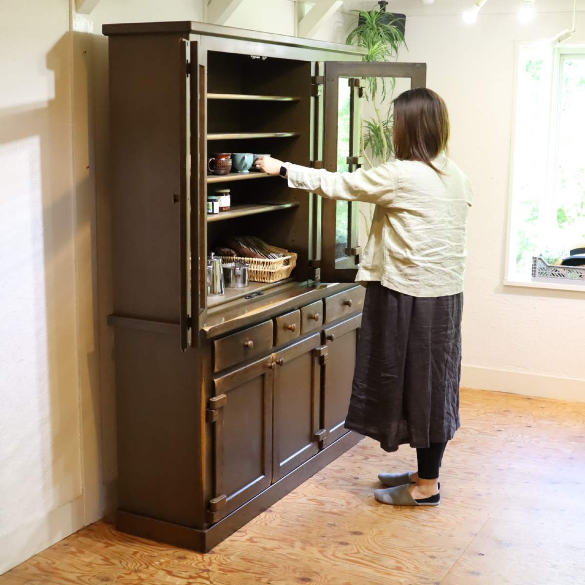 KASHIWA / 柏木工 ウィルダネス キャビネット 食器棚 K-147 中古