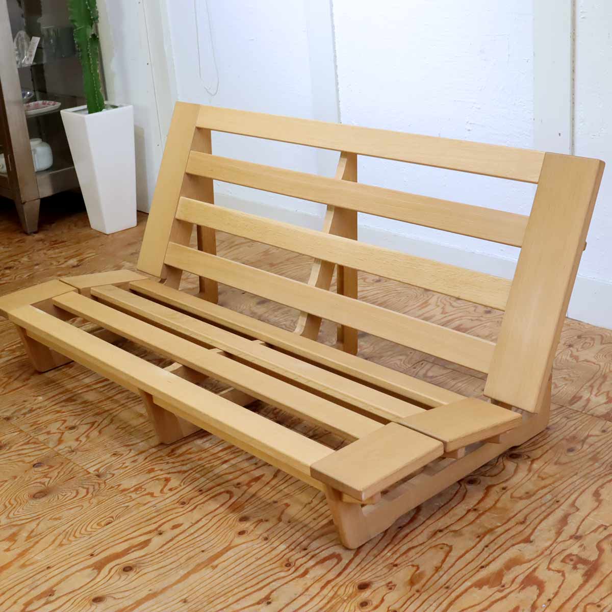 久和屋 ELEMENT エレメント ソファ ベンチソファ グリーン 中古
