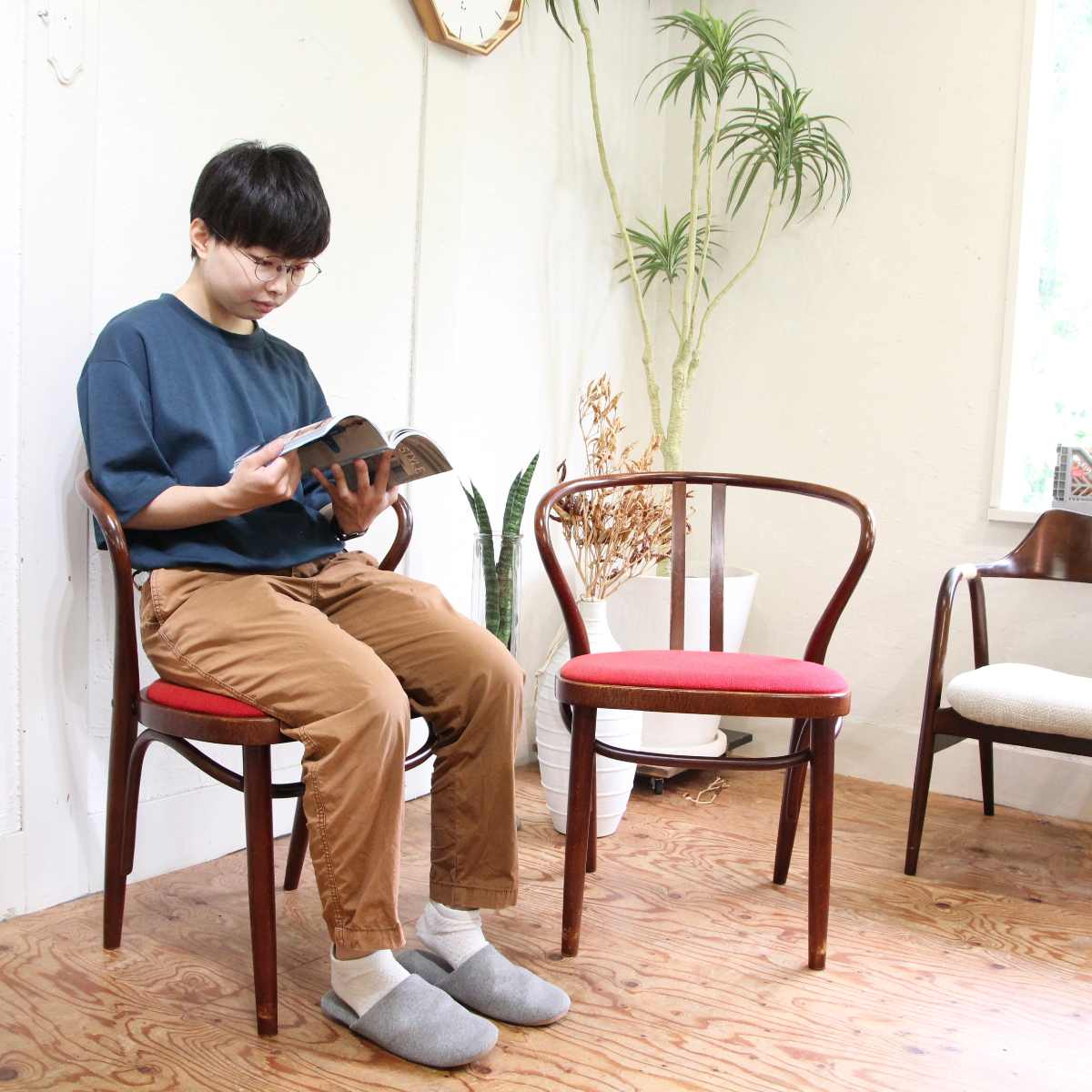 秋田木工 No.503 曲木ダイニングチェア 【1】IDC大塚家具取扱 中古