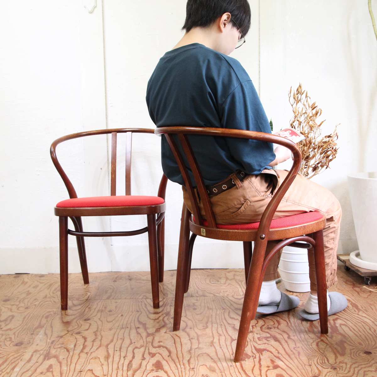 秋田木工 No.503 曲木ダイニングチェア 【1】IDC大塚家具取扱 中古