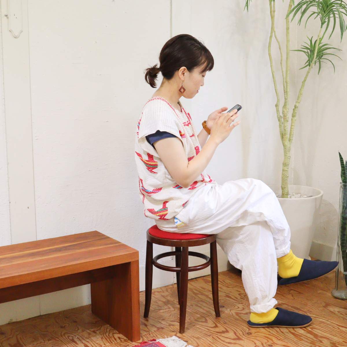 秋田木工 カウンターチェア スツール 曲木椅子 209-U 【4】 IDC大塚家具取扱 中古