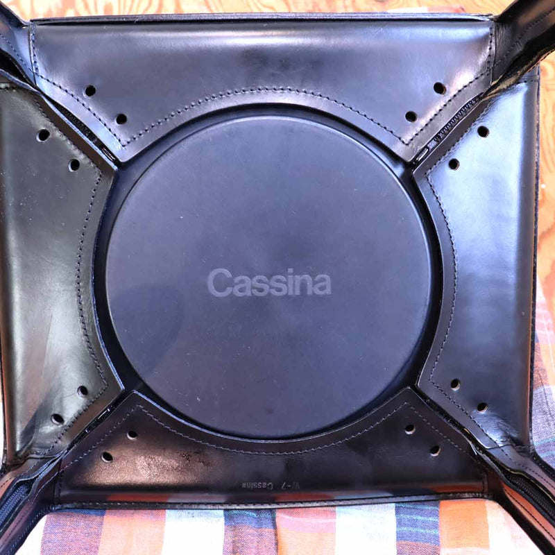 カッシーナ / Cassina キャブ アームレスチェア 412 CAB 黒 ブラック マリオ・ベリーニ ダイニングチェア 【3】 展示品