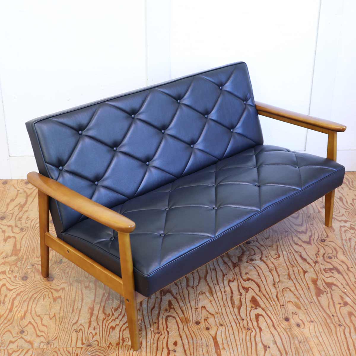 カリモク家具 / karimoku WS11モデル 長椅子 ツーシーターソファ WS1173BW 中古