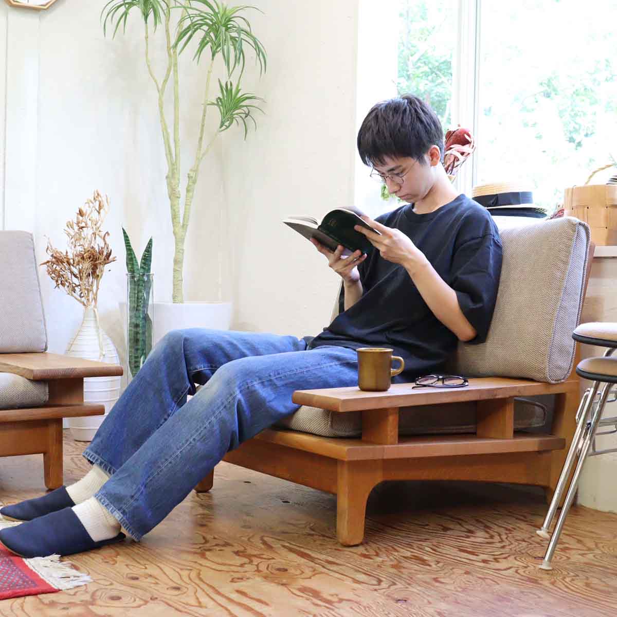飛騨産業 / HIDA キツツキ 森のことば 1Pソファ【2】 ローソファ 佐々木 敏光 中古