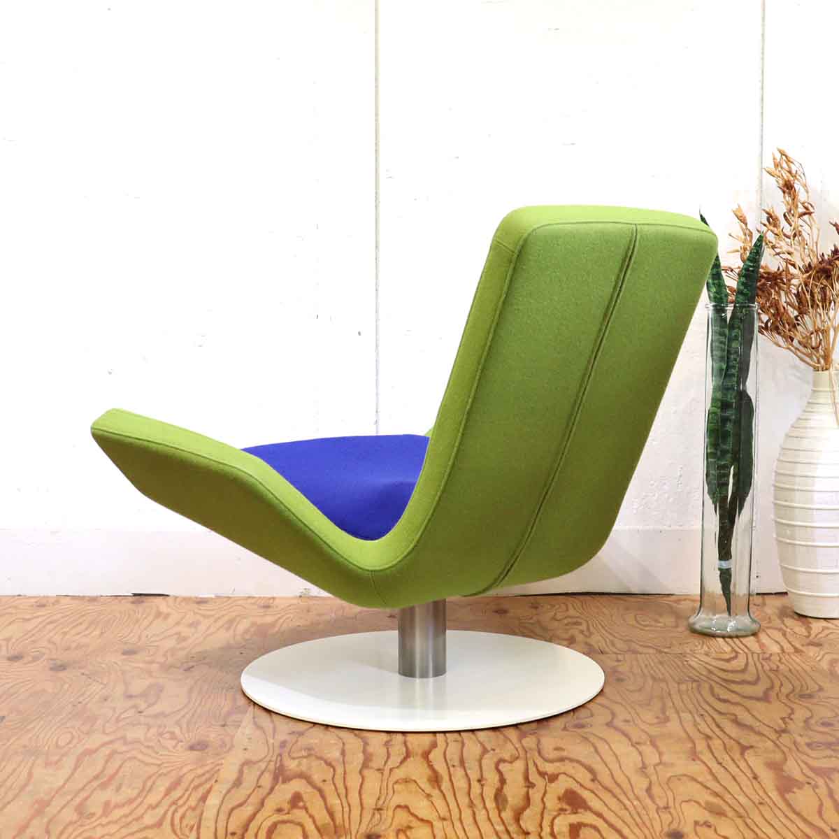 美品】高田 ラウンドチェアー（グリーン）