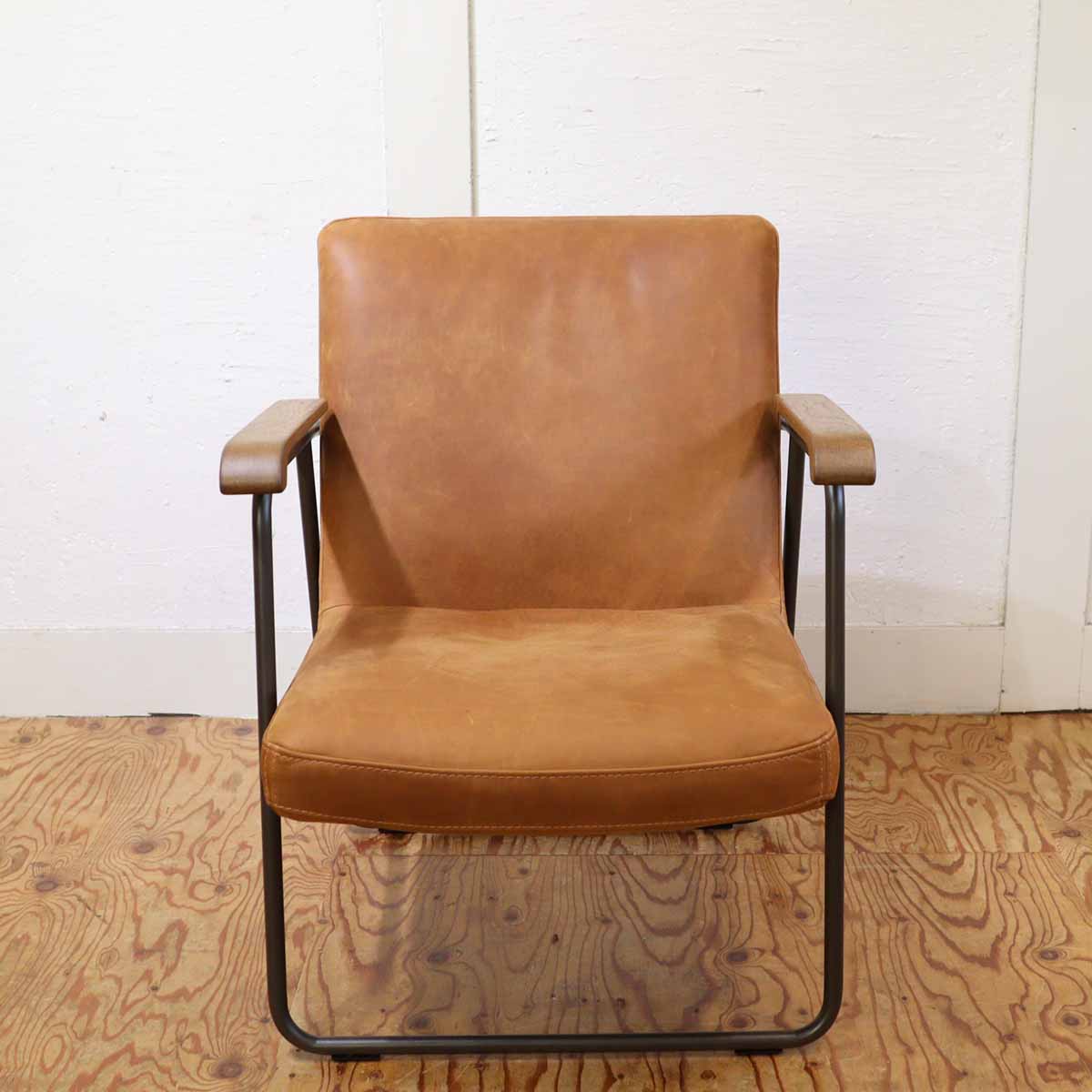 タブレザーワークス / Tabu Leather Works キャップソファ / Cap sofa 1P オイルレザー スチール 中古