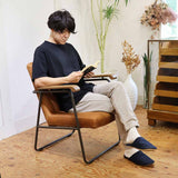 タブレザーワークス / Tabu Leather Works キャップソファ / Cap sofa 1P オイルレザー スチール 中古