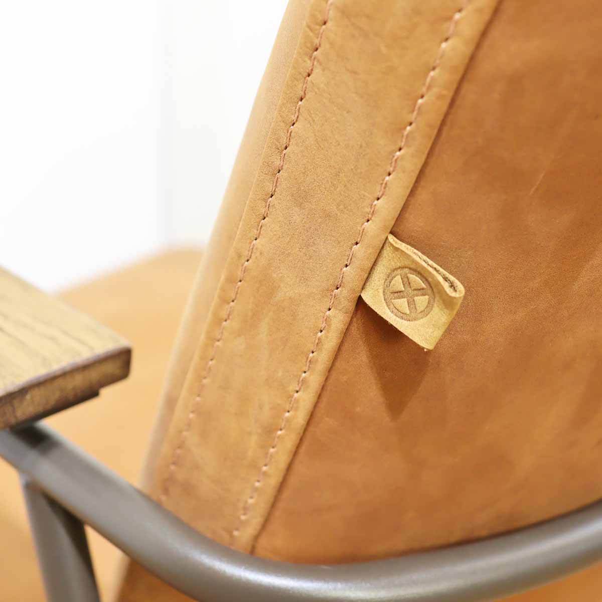 タブレザーワークス / Tabu Leather Works キャップソファ / Cap sofa 1P オイルレザー スチール 中古