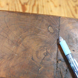 チーク無垢材 スツール サイドテーブル 天然木 中古
