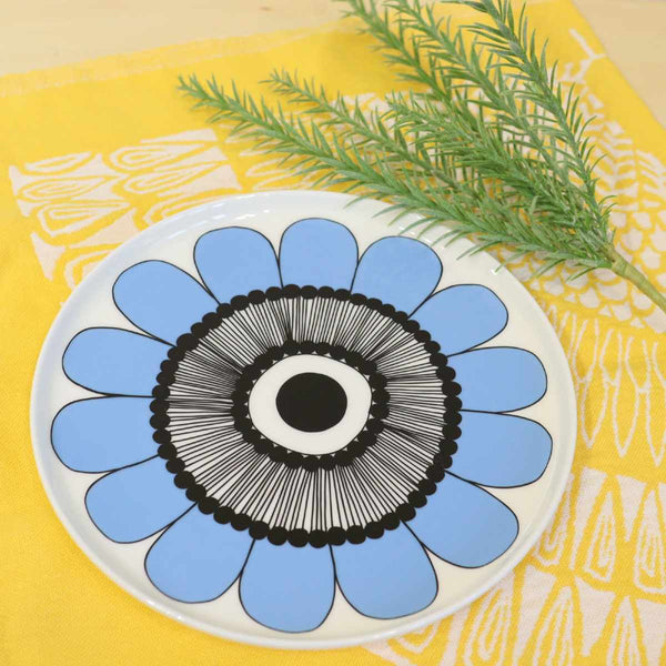 マリメッコ / marimekko ケスティト / KESTIT 20㎝プレート 丸皿 ブルー 中古