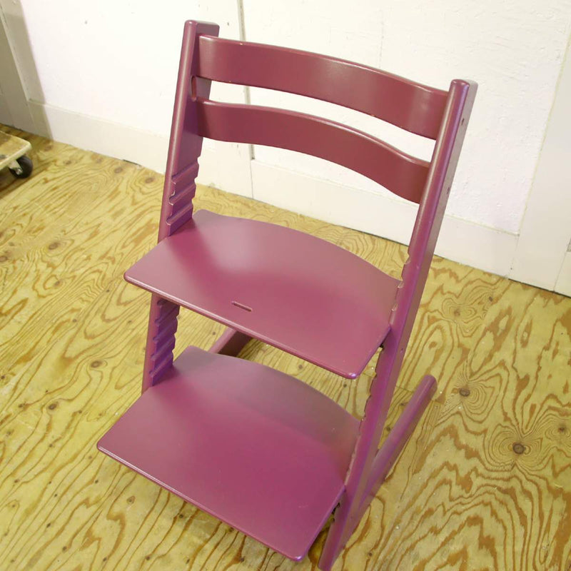 ストッケ / Stokke トリップトラップ / TRIPP TRAPP 北欧 子供用椅子 パープル 【1】 中古