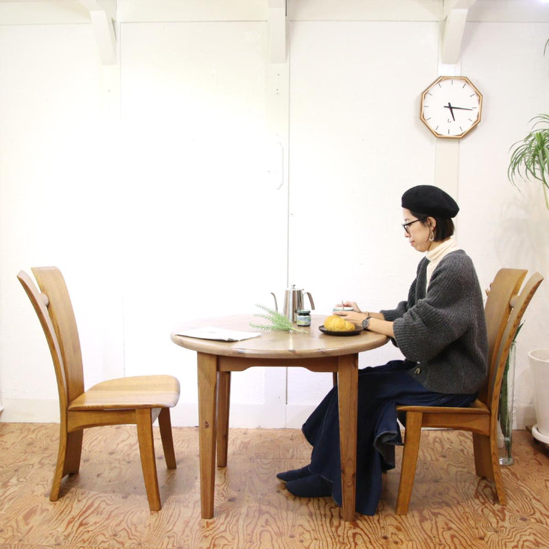 シラカワ 和蘇チェア【1】飛騨家具 ハイバックチェア オーク材 中古