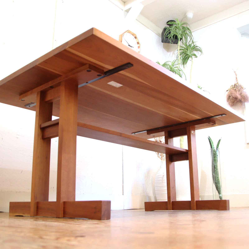 <i>動画</i>シャルドネ 柏木工 ドルチ / DOLCI ダイニングテーブル 高さ65 無垢材　中古
