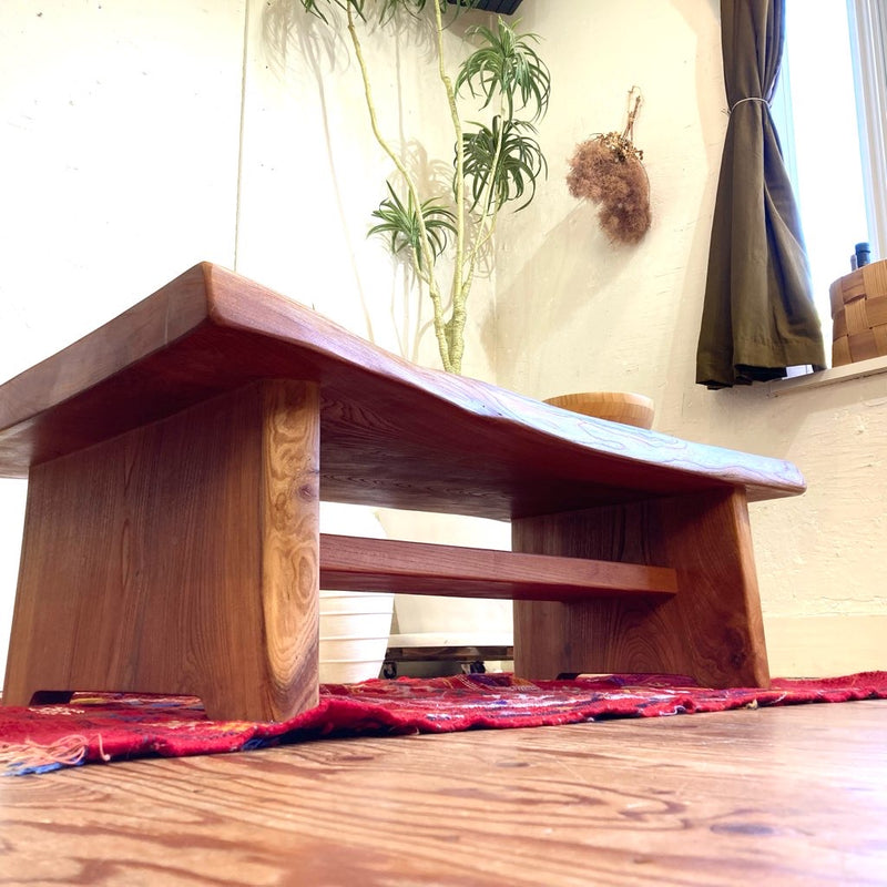 一枚板 ローテーブル 座卓 ケヤキ 中古 リビングテーブル 木