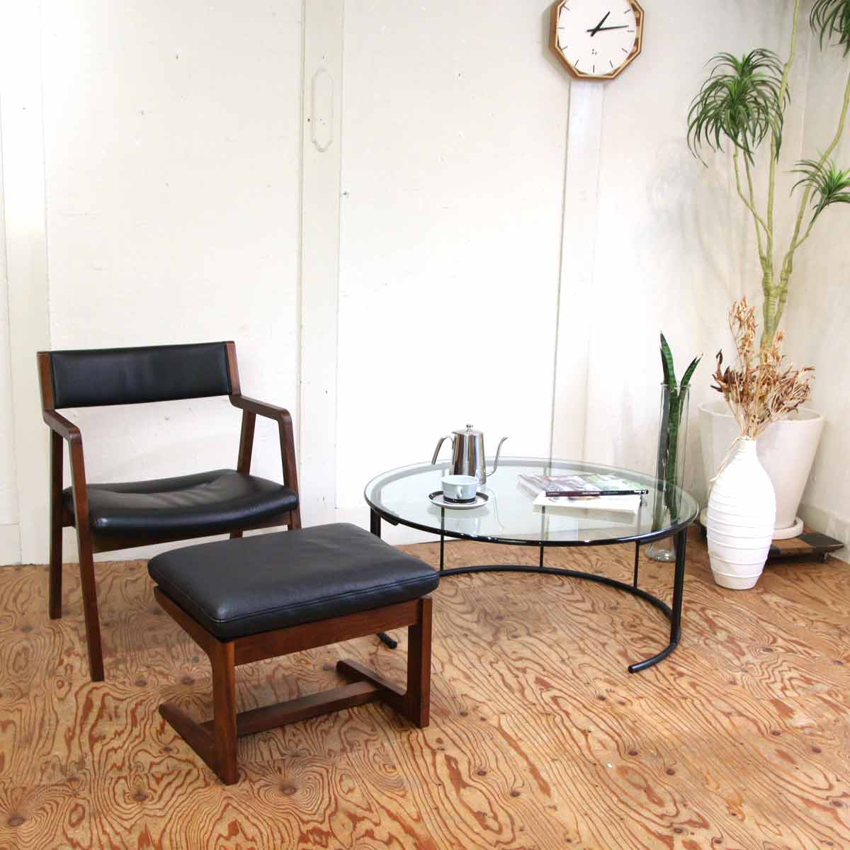 シギヤマ家具 シティ LDチェア ＆オットマン セット 岩倉 榮利 中古