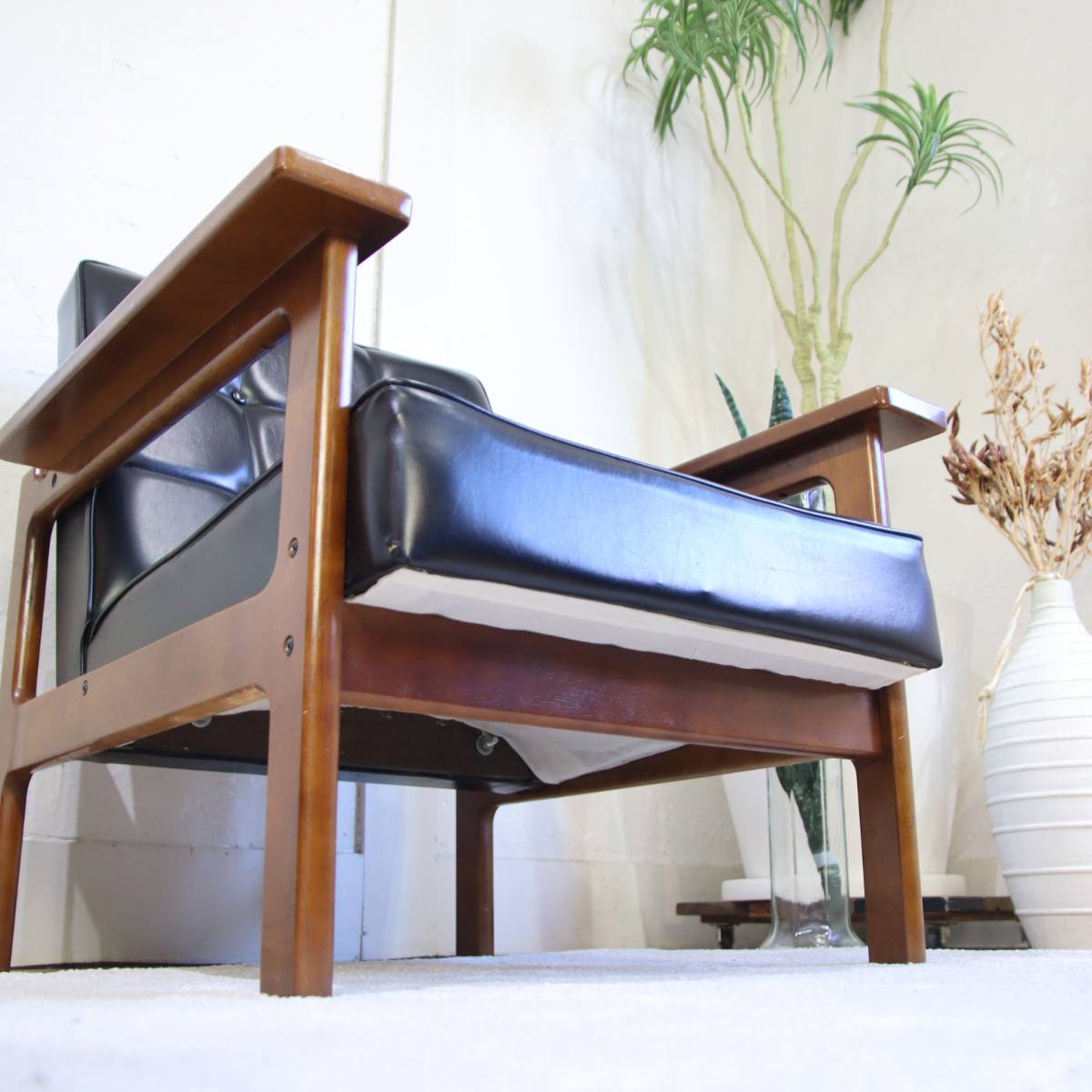 karimoku / カリモク家具 アームソファ Kチェア スタンダードブラック 【1】ヴィンテージ