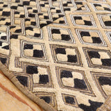 草ビロード 刺繍布 敷物 織物 クバ王国ショワ族 民族 中古