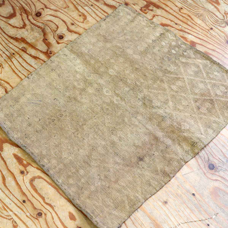 草ビロード 刺繍布 敷物 織物 クバ王国ショワ族 民族 中古
