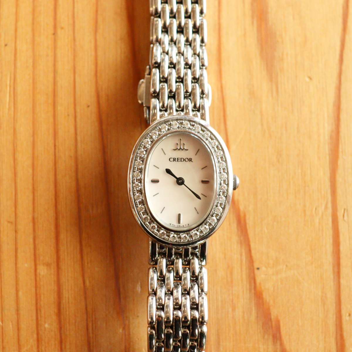 セイコー / SEIKO クレドール 28Pダイヤ【37】レディース  腕時計 オーバル 中古