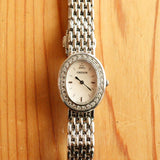 セイコー / SEIKO クレドール 28Pダイヤ【37】レディース  腕時計 オーバル 中古