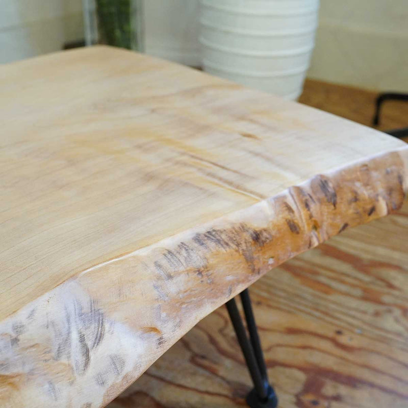 リバイブモブラープロジェクト 一枚板 サクラ ソメイヨシノ テーブル 無垢材 リメイク 再生家具 地球にいちばんやさしい家具