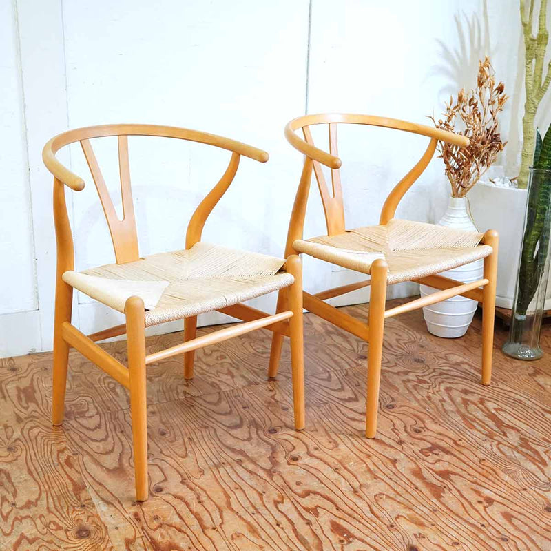 カール・ハンセン＆サン / Carl Hansen & Søn Yチェア CH24 【2】ハンスJ.ウェグナー ビーチ ナチュラルペーパーコード 中古