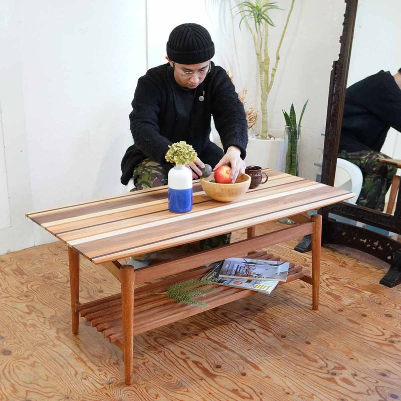 リバイブモブラープロジェクト ソリッドセンターテーブル リメイク 再生家具 地球環境にいちばん優しい家具
