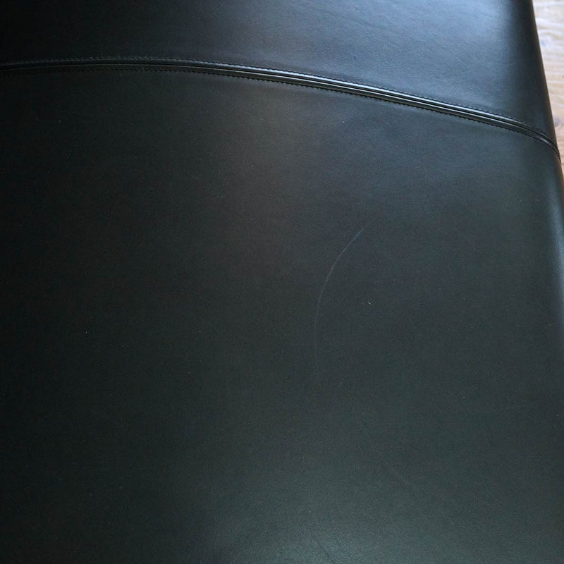 吉桂 ウイスキーオークシリーズ 3人掛けソファ 張り込み 本革 ブラック 展示品