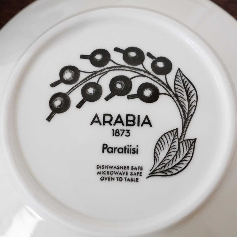 アラビア / ARABIA パラティッシ ティーカップ＆ソーサー ブラック 【1】 中古