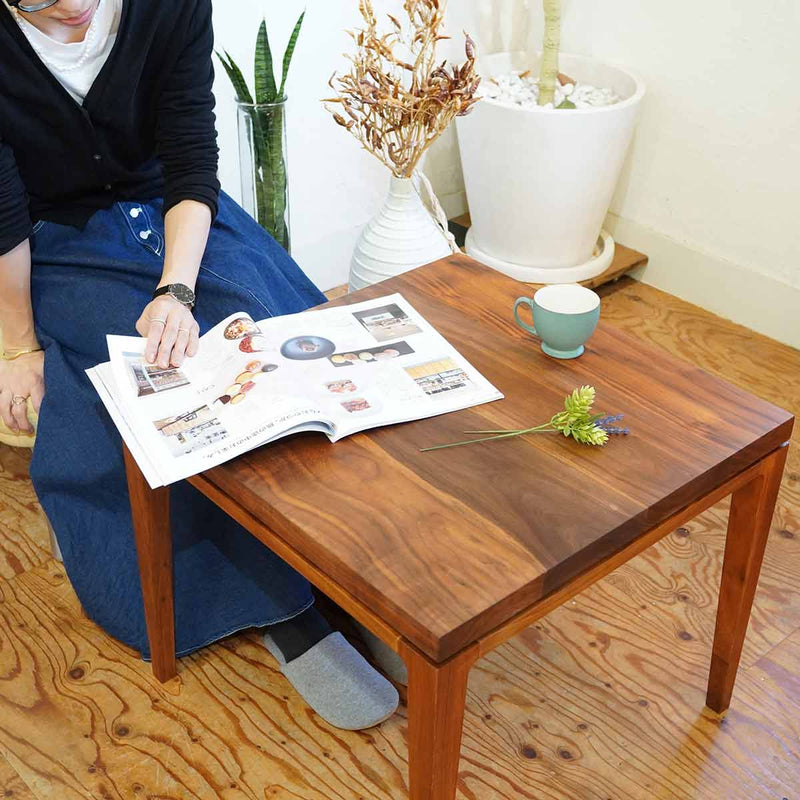 サイドテーブル 正方形 ウォールナット 【1】 中古 リビングテーブル