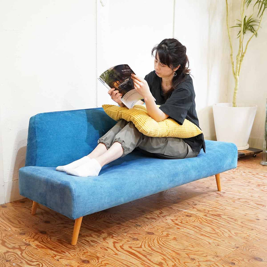 イデー / IDEE アーオソファ / AO SOFA 2人掛け ブルー ラブソファ 中古