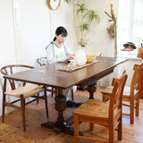 ドローリーフテーブル ダイニングテーブル 伸長式 パイナップルレッグ アンティーク