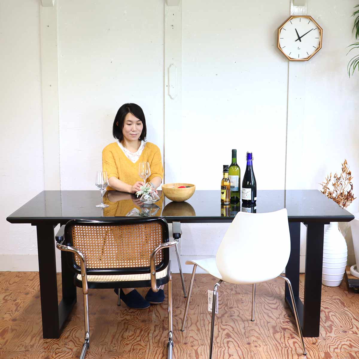 松田家具 IDC大塚家具取扱 GT ダイニングテーブル 2本脚タイプ
