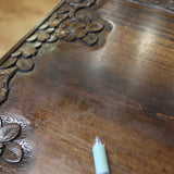 軽井沢彫り バタフライテーブル ダイニングテーブル 伸長式 ヴィンテージ