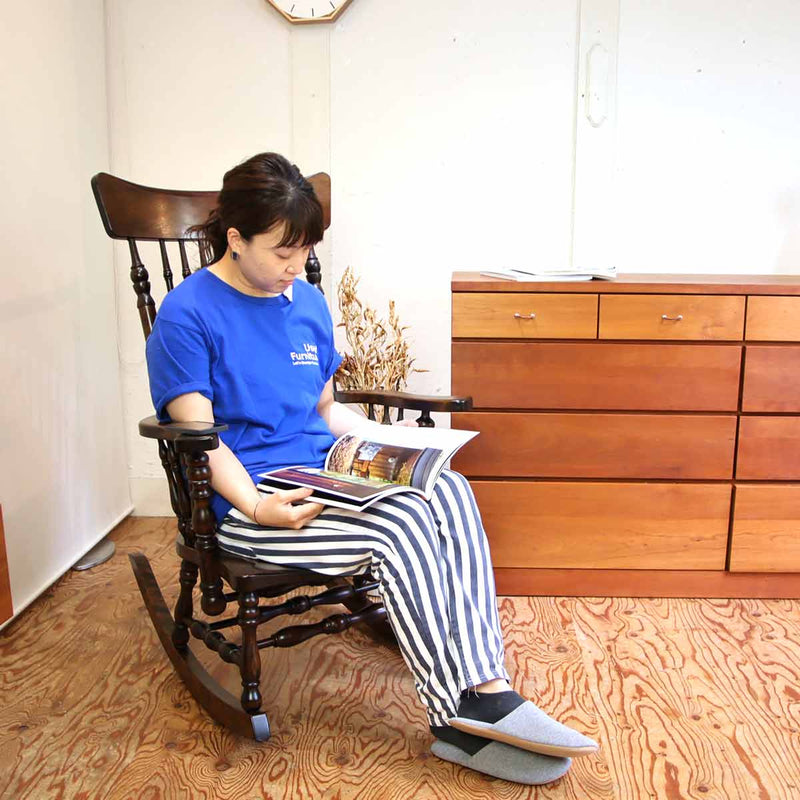 九州民芸家具 ロッキングチェア アームチェア　板座チェア　揺り椅子　いす　イス