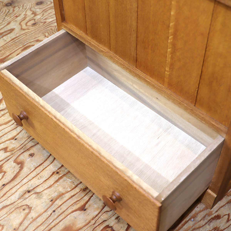 ナラ無垢材 キャビネット 収納箱【1】 中古