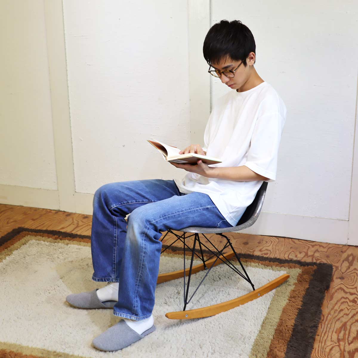 ハーマンミラー / Herman Miller サイドシェルチェア 2nd ロッカーベース チャールズ＆レイ・イームズ  FRP ヴィンテージ