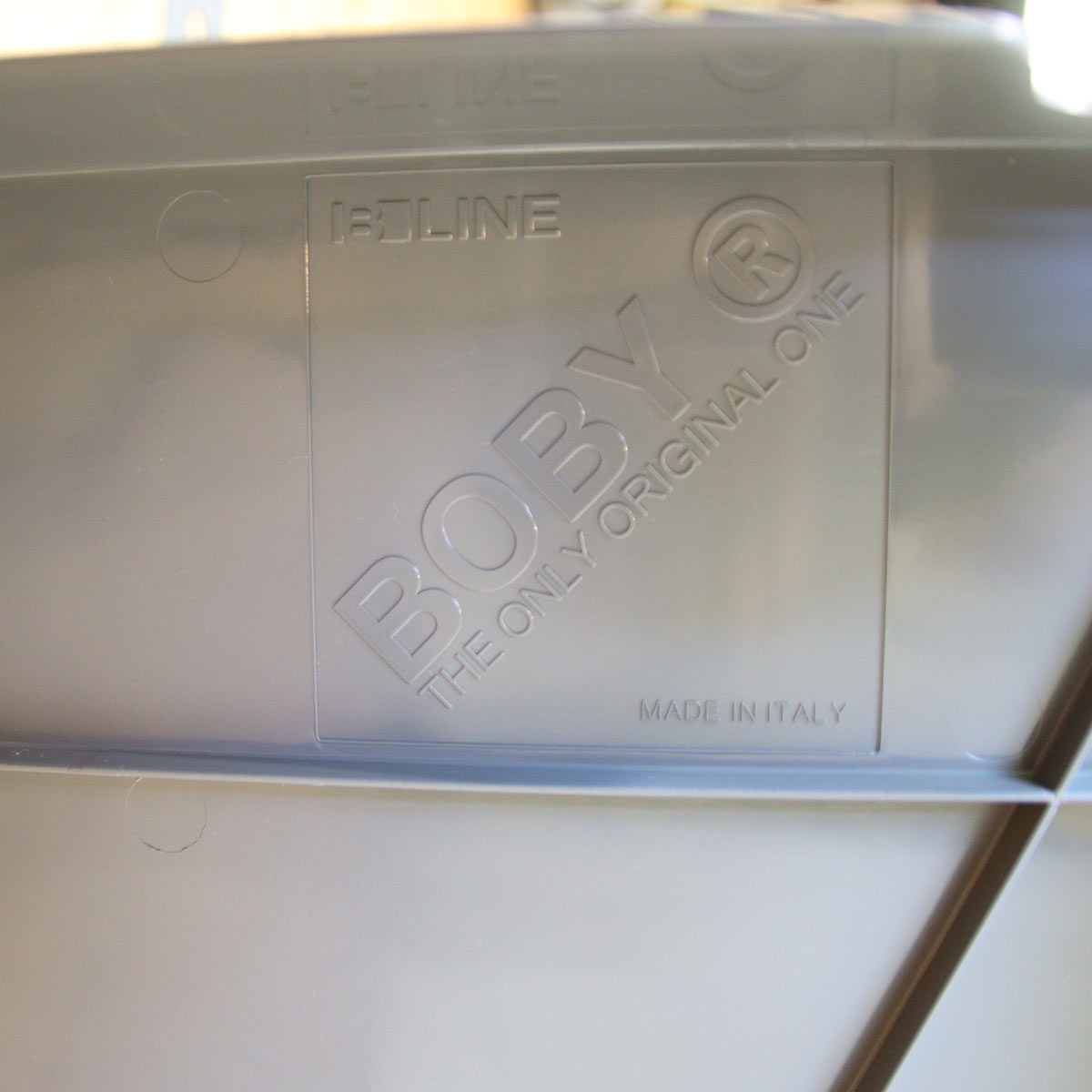 B-LINE ボビーワゴン 2段3トレイ トルネードグレー インナートレイ付 アクリルホルダー＆カップ付 ジョエ・コロンボ 中古